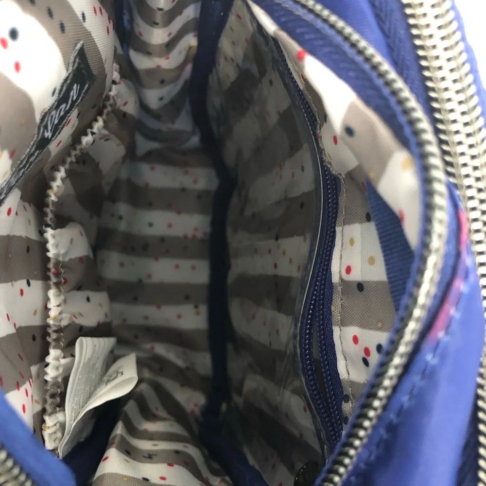Lug Can Can Quilted Blue Floral Convertible Crossbody Bag NWT